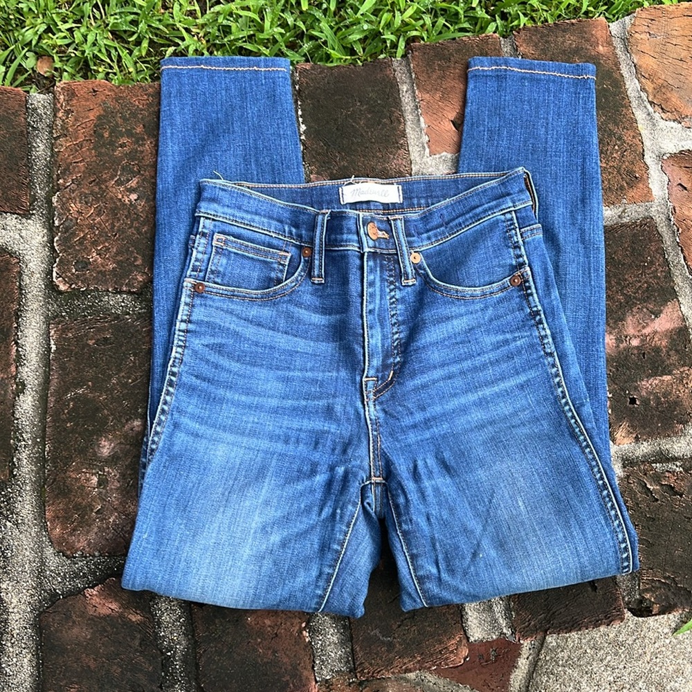 Madewell high rise skinny Blue Jeans Size 24T - Picture 3 of 7